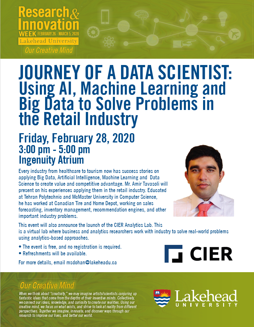 JOURNEY OF A DATA SCIENTIST: Using AI, Machine Learning and Big Data to Solve Problems in the Retail Industry